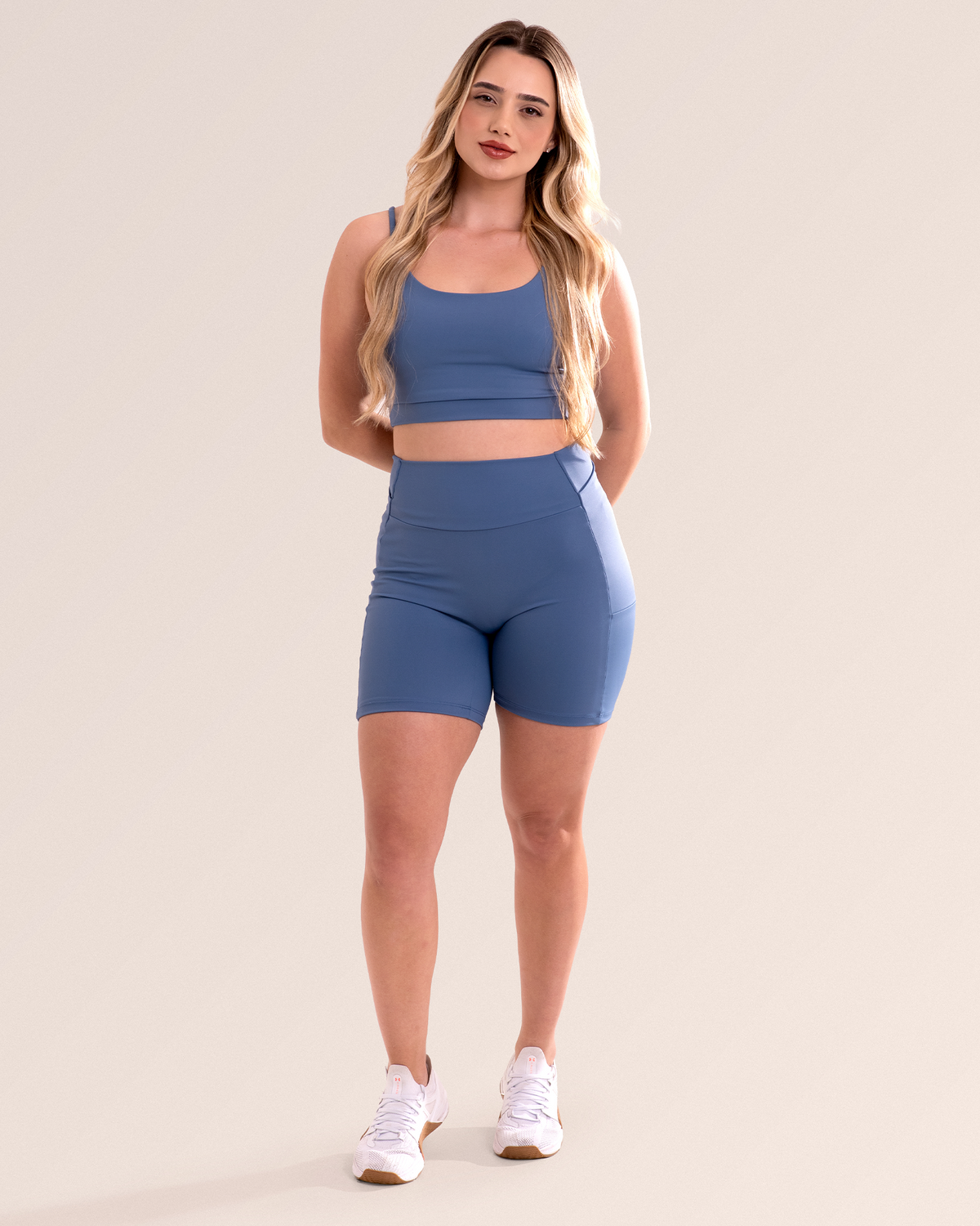 Short Legging Fitness Com Bolso Sem Costura No Gancho