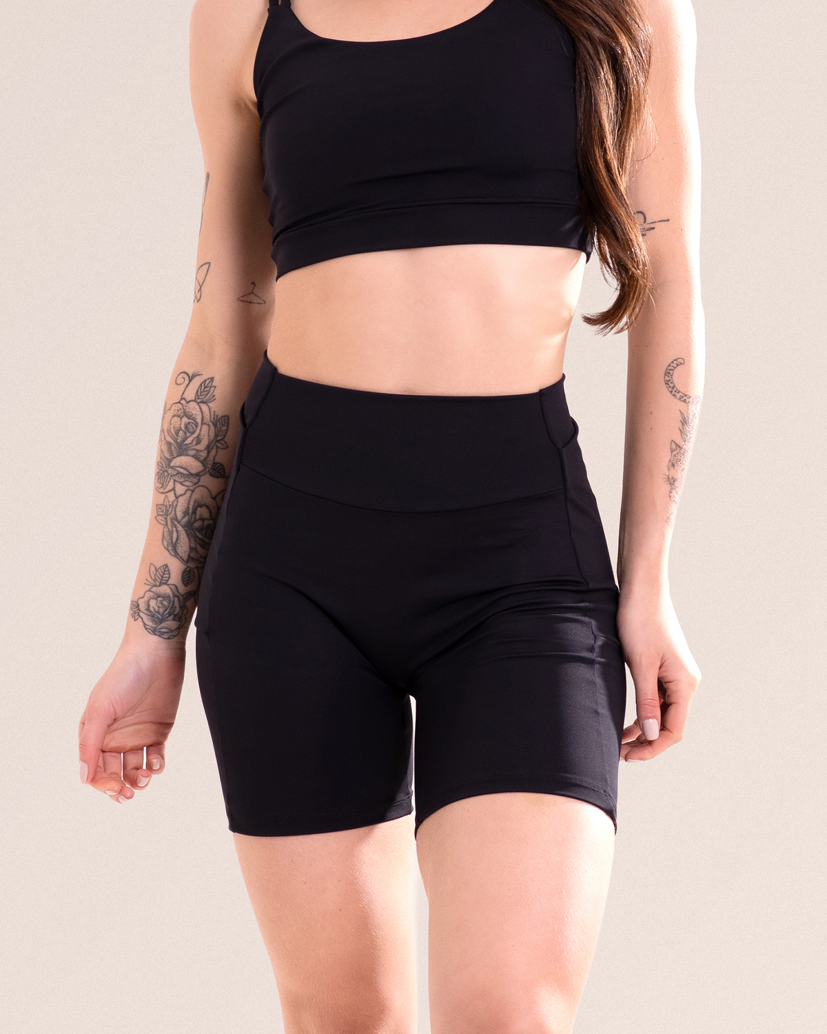Short Legging Fitness Com Bolso Sem Costura No Gancho