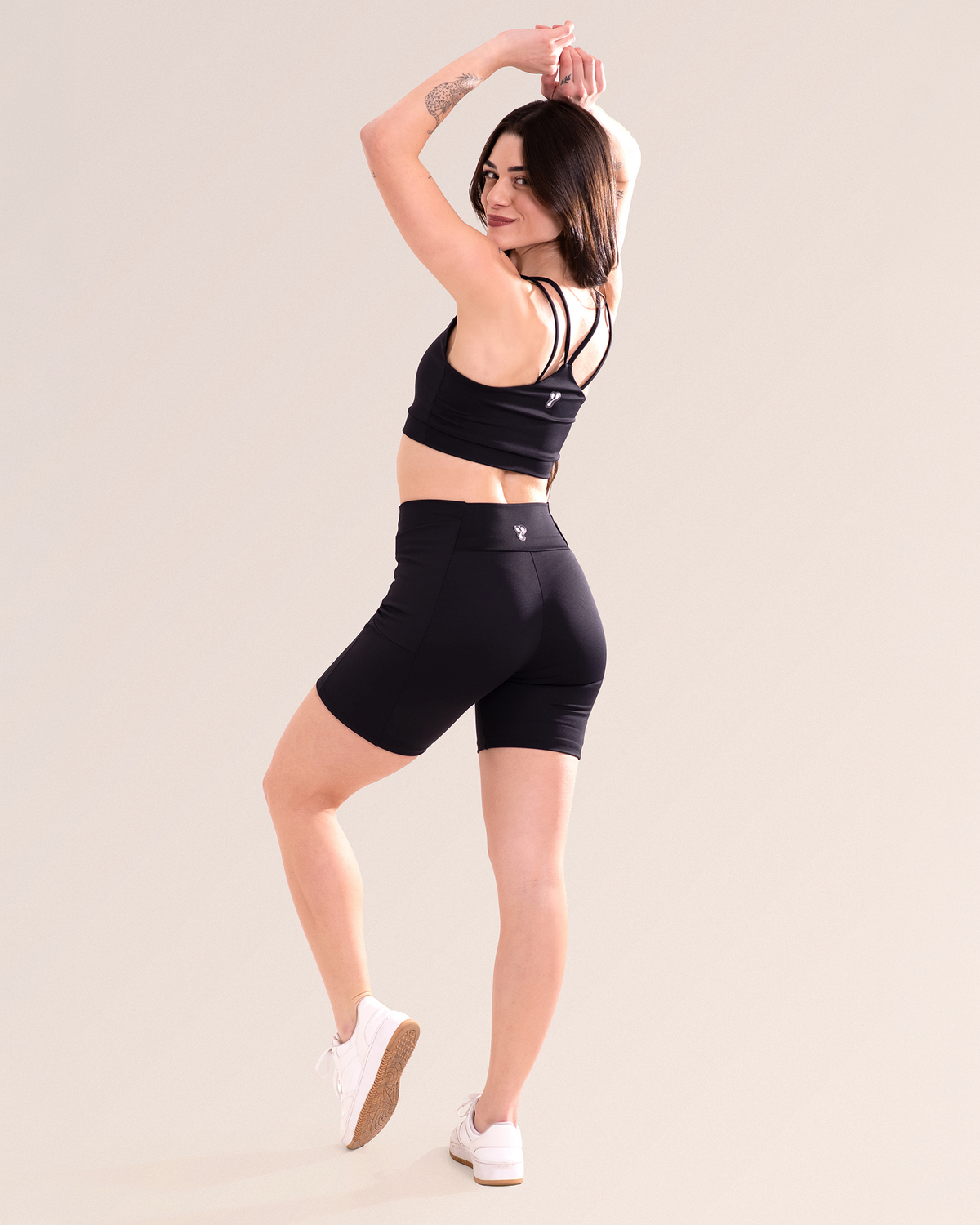 Short Legging Fitness Com Bolso Sem Costura No Gancho