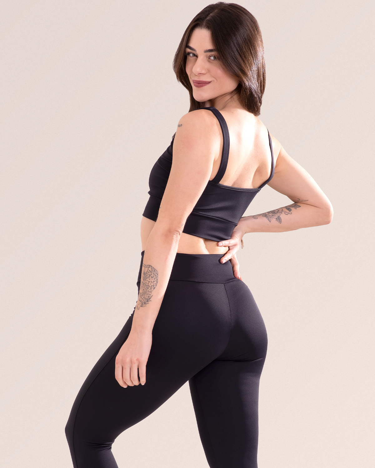 Calça Legging Fitness Sem Costura No Gancho