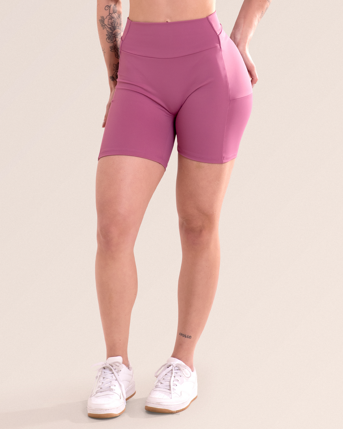 Short Legging Fitness Com Bolso Sem Costura No Gancho