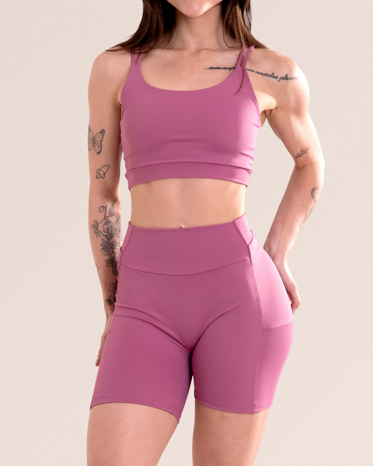 Short Legging Fitness Com Bolso Sem Costura No Gancho