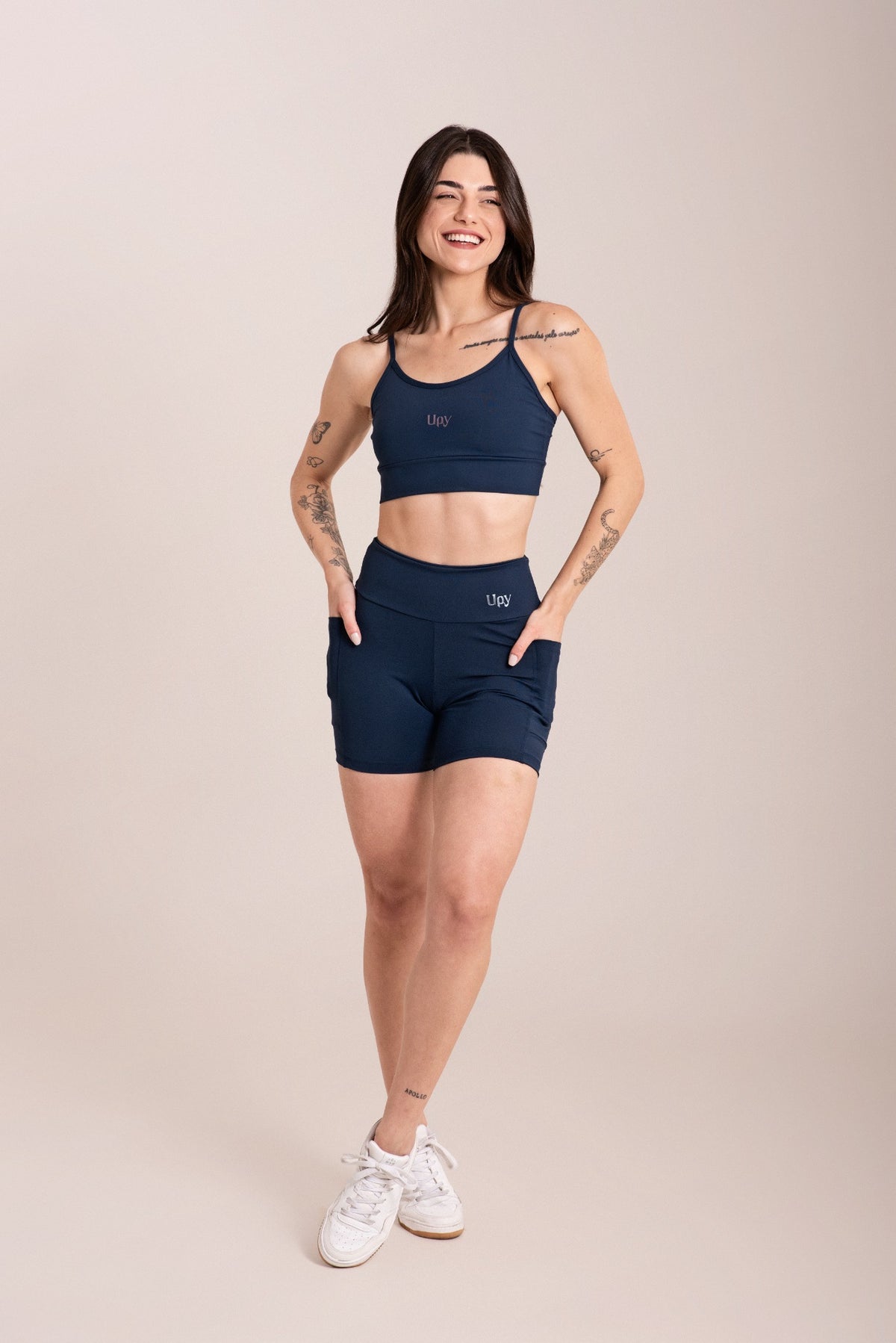Short Fitness Poliamida Com Bolsos