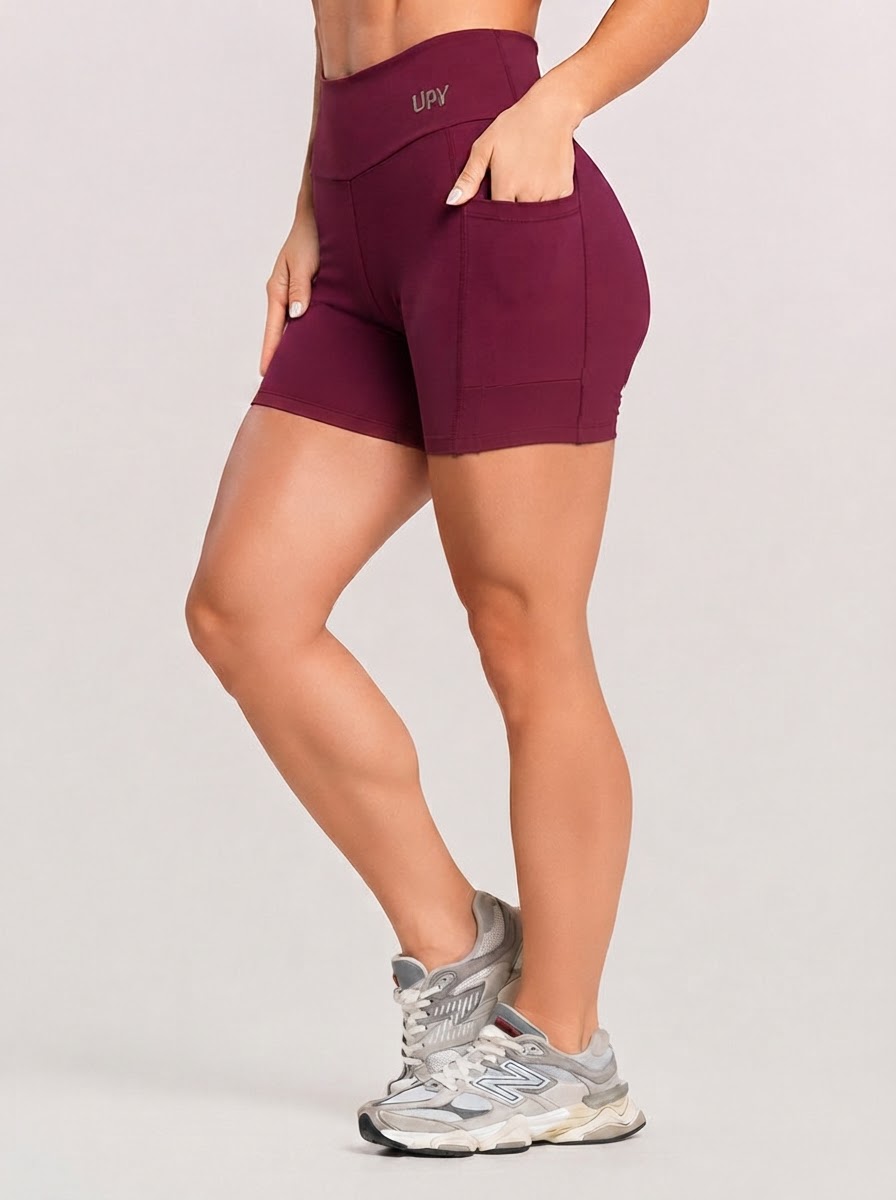 Short Fitness Poliamida Com Bolsos